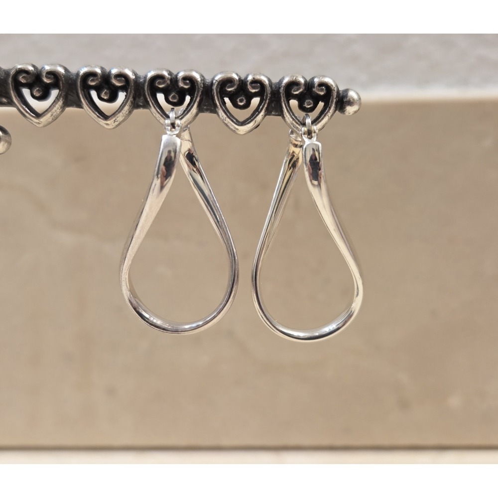 Vintage Chamilia Sterling Silver Twisted Hoop Earrings 32mm Retired
